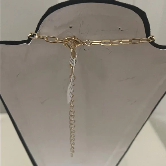 Free People Gold-Tone Multi Charm Necklace with Blue and Red Accents - Picture 5 of 9